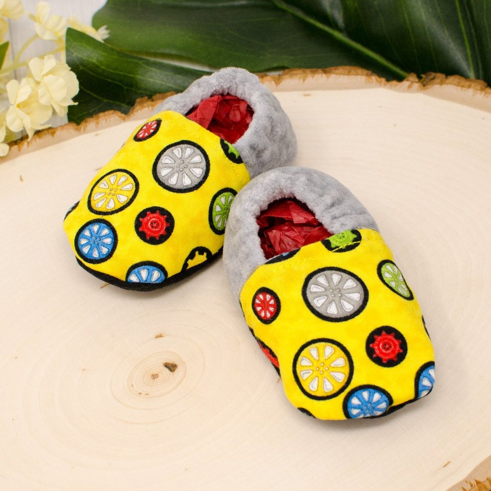 Yellow Gears Soft Sole Baby Shoes